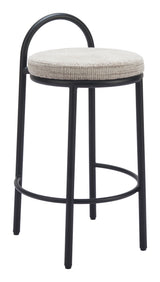 Sisal Beige Tweed Counter Stool (Set of 2) - Ornate Home
