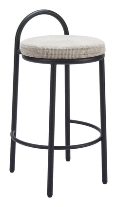 Sisal Beige Tweed Counter Stool (Set of 2) - Ornate Home
