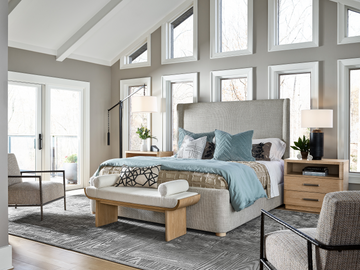 Sischo Ivory/White Oak Bench - Ornate Home