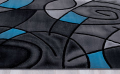Sivas Charcoal Blue 5' X 8' Area Rug - Ornate Home