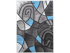 Sivas Charcoal Blue 5' X 8' Area Rug - Ornate Home