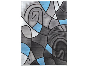Sivas Charcoal Blue 5' X 8' Area Rug - Ornate Home