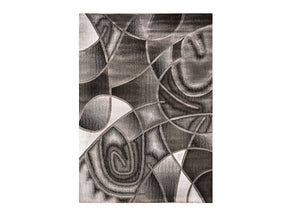 Sivas Gray/Black 5' X 7.2' Area Rug - Ornate Home