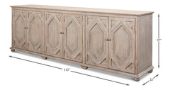 Six Diamonds Grey Sideboard - Ornate Home