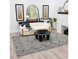 Skedee Black/Cream Diamond Area Rug - Ornate Home
