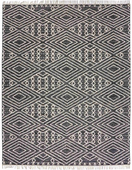 Skedee Black/Cream Diamond Area Rug - Ornate Home