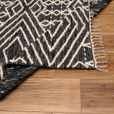 Skedee Black/Cream Diamond Area Rug - Ornate Home