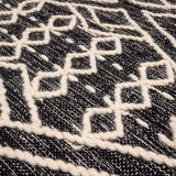Skedee Black/Cream Diamond Area Rug - Ornate Home