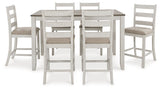 Skempton Counter Height White/Light Brown Dining Room Set / 7pc (Online Special Price) - Ornate Home