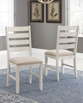 Skempton White/Light Brown Upholstered Barstool (Set of 2) - Ornate Home