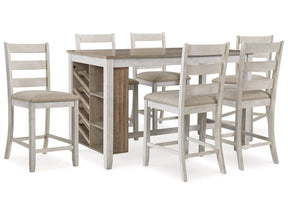 Skempton Two-tone Counter Height Dining Table and 6 Barstools (Online Special Price) - Ornate Home