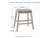 Skempton White/Light Brown Counter Height Dining Table and 4 Barstools - Ornate Home