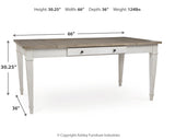 Skempton White/Light Brown Dining Table and 6 Chairs (Online Special Price) - Ornate Home