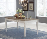 Skempton White/Light Brown Dining Table and 6 Chairs (Online Special Price) - Ornate Home
