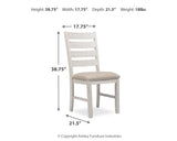 Skempton White/Light Brown Dining Table and 6 Chairs - Ornate Home