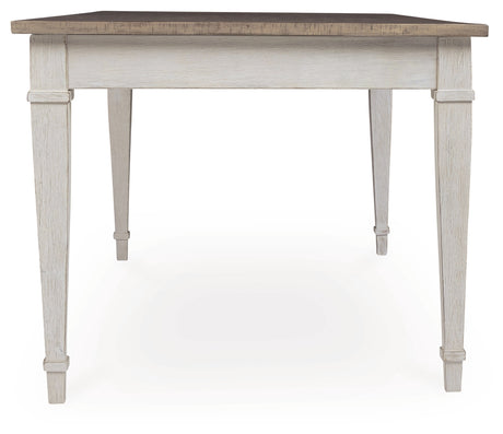 Skempton White/Light Brown Dining Table and 6 Chairs - Ornate Home