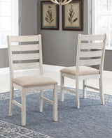 Skempton White/Light Brown Dining Table and 6 Chairs - Ornate Home