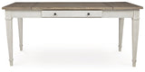 Skempton White/Light Brown Dining Table w/ Storage (Online Special Price) - Ornate Home