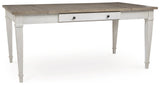 Skempton White/Light Brown Dining Table w/ Storage (Online Special Price) - Ornate Home