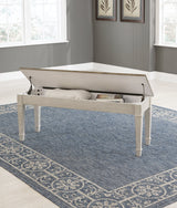 Skempton White/Light Brown Storage Bench (Online Special Price) - Ornate Home