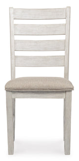 Skempton White/Light Brown Upholstered Barstool (Set of 2) - Ornate Home