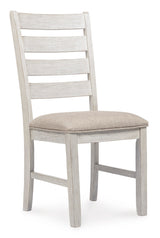 Skempton White/Light Brown Upholstered Barstool (Set of 2) - Ornate Home