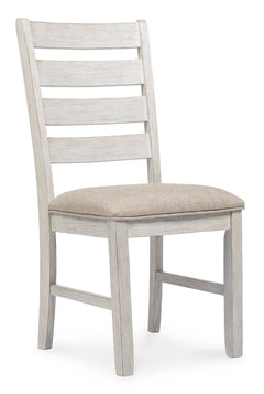 Skempton White/Light Brown Upholstered Barstool (Set of 2) (Online Special Price) - Ornate Home