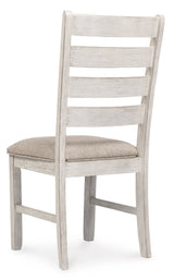 Skempton White/Light Brown Upholstered Barstool (Set of 2) - Ornate Home