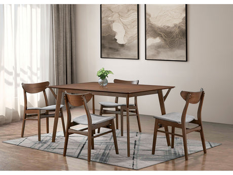 Skien Walnut 5 Pc. Dining Room Set - Ornate Home