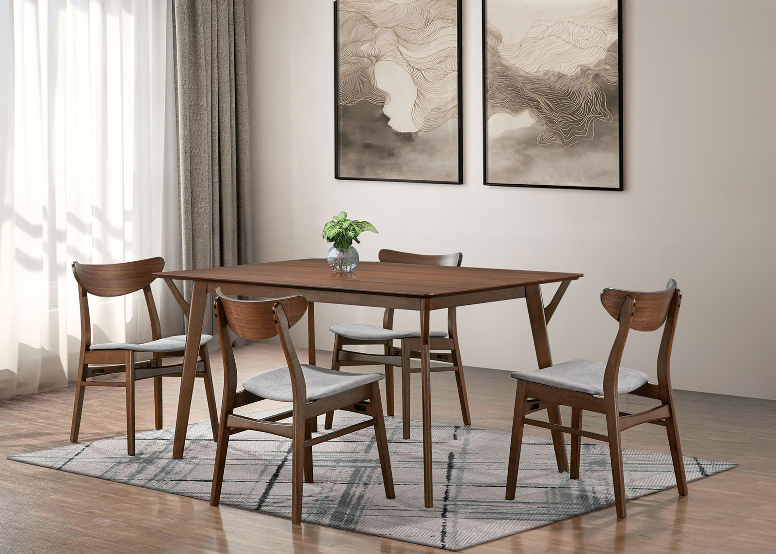 Skien Walnut Dining Table - Ornate Home
