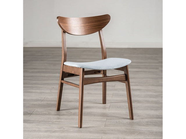 Skien Walnut/Light Gray Side Chair (Set of 2) - Ornate Home