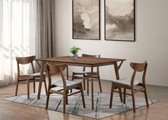 Skien Walnut/Light Gray Side Chair (Set of 2) - Ornate Home