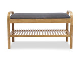 Skipper Natural/Gray Shoe Storage Bench - Ornate Home