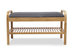 Skipper Natural/Gray Shoe Storage Bench - Ornate Home