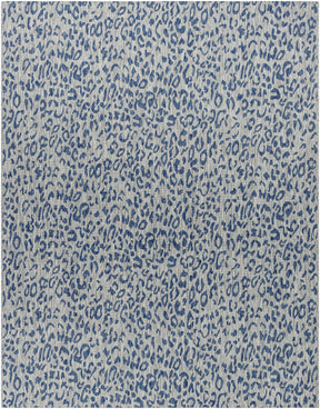 Skipsea Blue Leopard Performance Outdoor Rug - Ornate Home