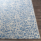 Skipsea Blue Leopard Performance Outdoor Rug - Ornate Home