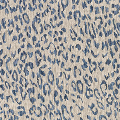 Skipsea Blue Leopard Performance Outdoor Rug - Ornate Home