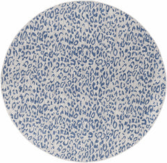 Skipsea Blue Leopard Performance Outdoor Rug - Ornate Home