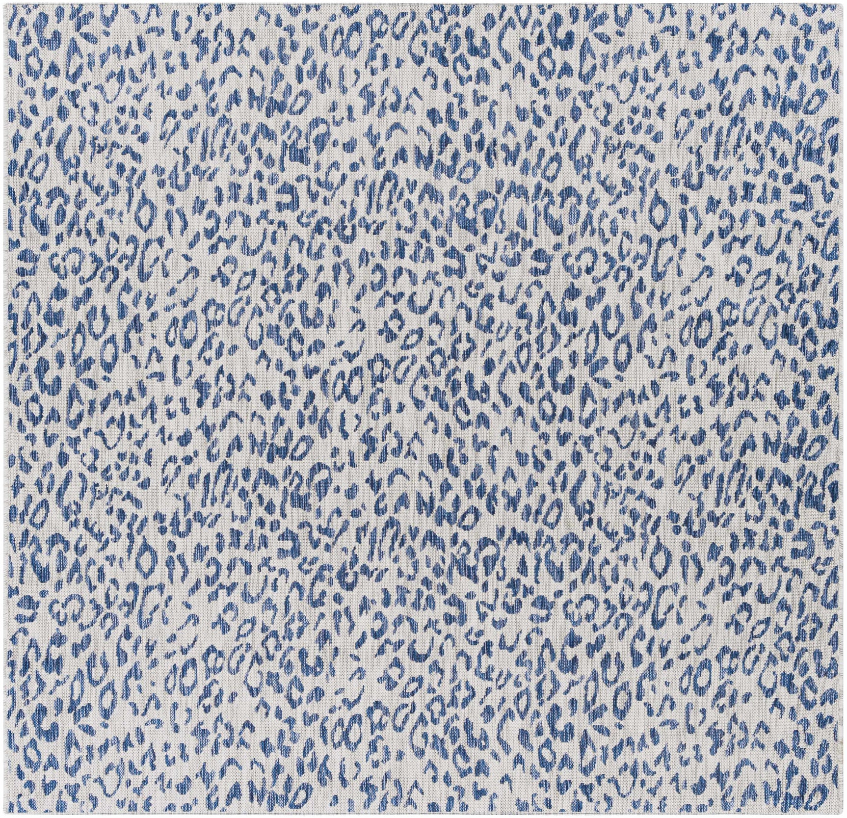 Skipsea Blue Leopard Performance Outdoor Rug - Ornate Home