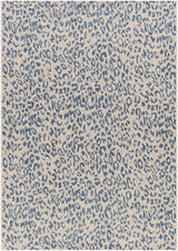 Skipsea Blue Leopard Performance Outdoor Rug - Ornate Home