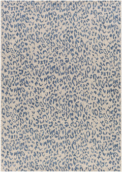 Skipsea Blue Leopard Performance Outdoor Rug - Ornate Home
