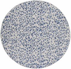 Skipsea Blue Leopard Performance Outdoor Rug - Ornate Home