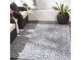 Skipsea Blue Leopard Performance Rug - Ornate Home