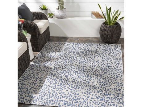 Skipsea Blue Leopard Performance Rug - Ornate Home