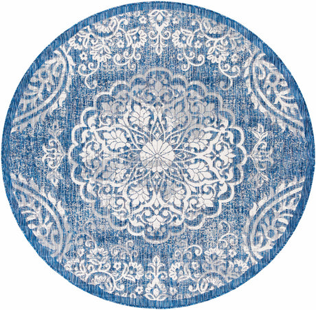 Skipsea Blue Leopard Performance Rug - Ornate Home