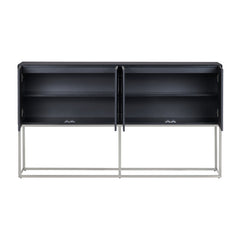 Skipton Black/Silver 4 Door Cabinet - Ornate Home