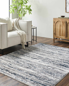 Skule Gray & Blue Area Rug - Ornate Home