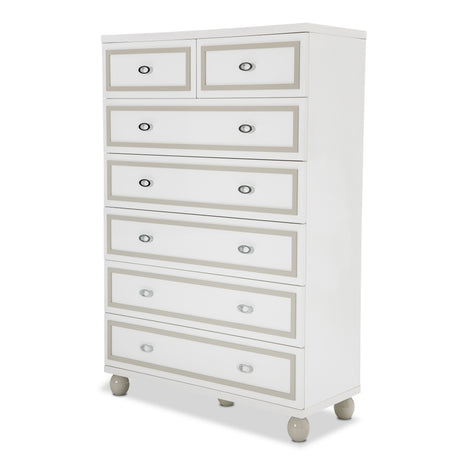 Sky Tower Cloud White 7-Drawer Chest - Ornate Home