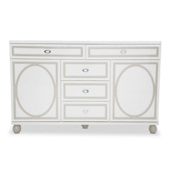 Sky Tower Cloud White Dresser with Mirror - Ornate Home
