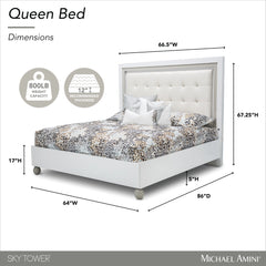 Sky Tower Cloud White/Ice Bed - Ornate Home